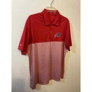 Rare Vintage Buffalo Bills Short Sleeve Shirt Sportswear Red Size L  FREE SHIP